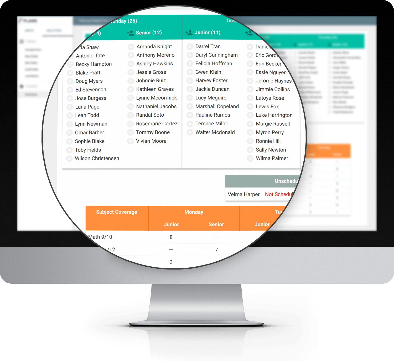 Screenshot Tutor Scheduler